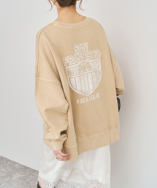 Spick & Span（スピックアンドスパン）の「SCREEN STARS/スクリーンスターズ for Spick & Span 別注オーバースウェット（スウェット・レディース・ベージュ/ブラック/ホワイト系その他・FREE）」の8枚目の写真