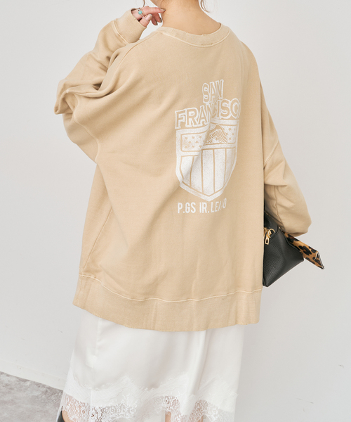 Spick & Span（スピックアンドスパン）の「SCREEN STARS/スクリーンスターズ for Spick & Span 別注オーバースウェット（スウェット・レディース・ベージュ/ブラック/ホワイト系その他・FREE）」の9枚目の写真