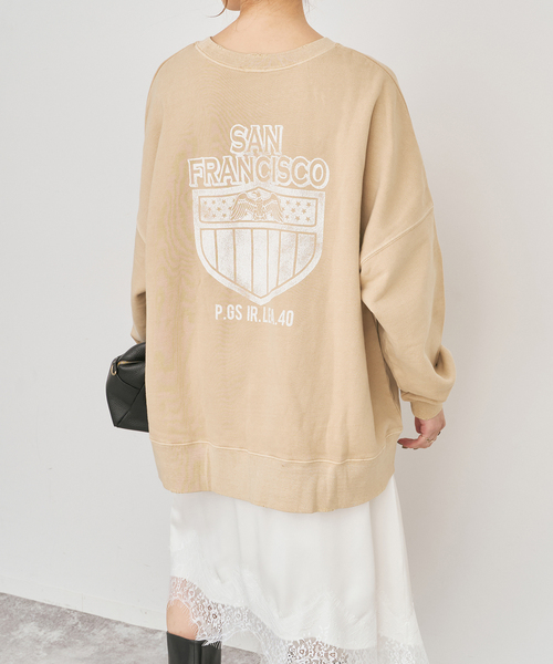 Spick & Span（スピックアンドスパン）の「SCREEN STARS/スクリーンスターズ for Spick & Span 別注オーバースウェット（スウェット・レディース・ベージュ/ブラック/ホワイト系その他・FREE）」の10枚目の写真