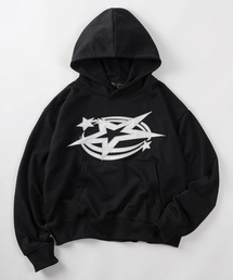 SlashDate（スラッシュデイト）の「【82】スターワッペン ショート丈 プルパーカー/裏毛/メンズ/レディース/ユニセックス（パーカー）」