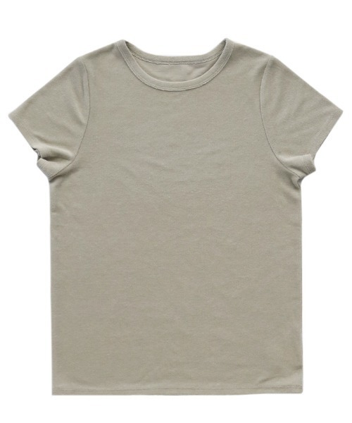 select MOCA（セレクトモカ）の「ベーシックパイルTシャツ（Tシャツ/カットソー・レディース・ブラウン/オフホワイト/チャコールグレー/グレイッシュブルー/グレイッシュベージュ/ブラック・MEDIUM/SMALL）」の20枚目の写真