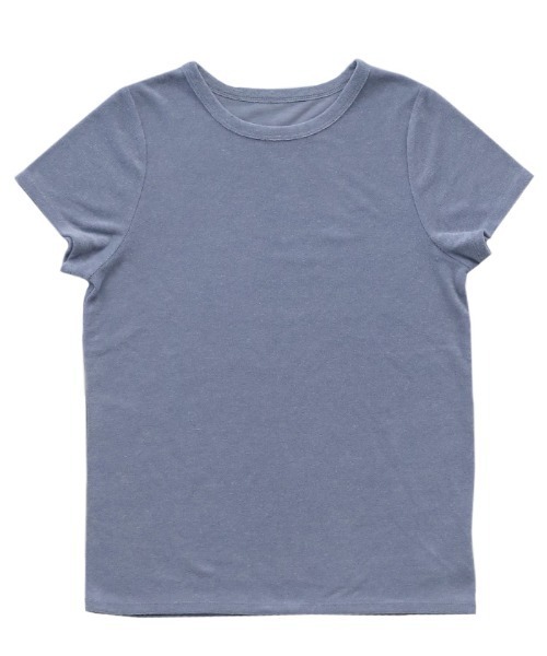 select MOCA（セレクトモカ）の「ベーシックパイルTシャツ（Tシャツ/カットソー・レディース・ブラウン/オフホワイト/チャコールグレー/グレイッシュブルー/グレイッシュベージュ/ブラック・MEDIUM/SMALL）」の16枚目の写真