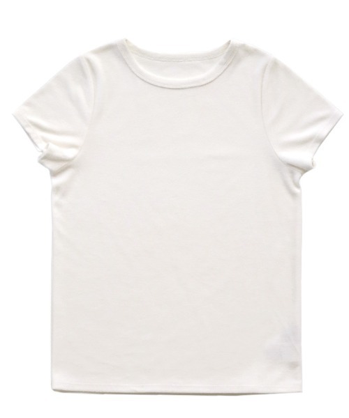 select MOCA（セレクトモカ）の「ベーシックパイルTシャツ（Tシャツ/カットソー・レディース・ブラウン/オフホワイト/チャコールグレー/グレイッシュブルー/グレイッシュベージュ/ブラック・MEDIUM/SMALL）」の19枚目の写真