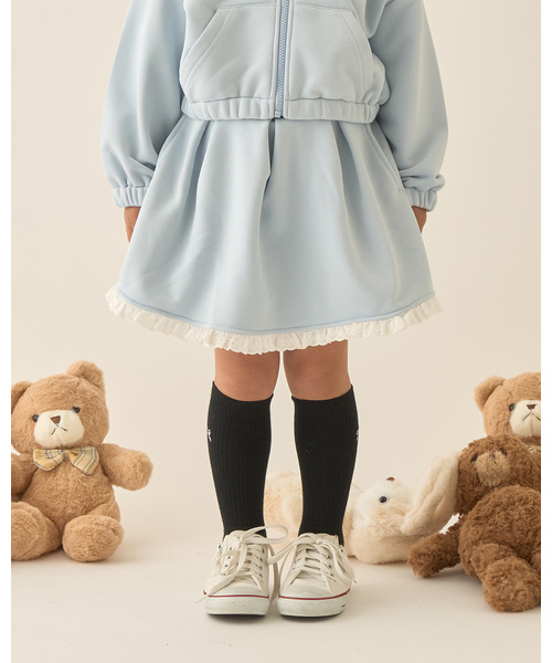 Lycee mine(リセマイン)の「【Lycee mine バレエシリーズ】【セットアップ可】タックプリーツスカート(インパン付き)(スカート・キッズ・クリーム/ベビーピンク/バイオレット/トップグレー/ライトブルー/ブラック/アイボリー・100cm/110cm/130cm/120cm/150cm/140cm)」の5枚目の写真