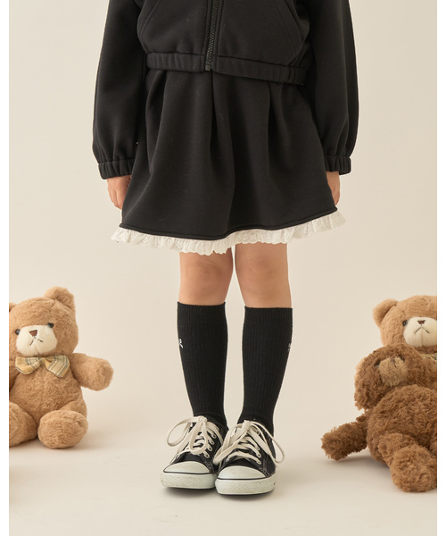 Lycee mine(リセマイン)の「【Lycee mine バレエシリーズ】【セットアップ可】タックプリーツスカート(インパン付き)(スカート・キッズ・クリーム/ベビーピンク/バイオレット/トップグレー/ライトブルー/ブラック/アイボリー・100cm/110cm/130cm/120cm/150cm/140cm)」の3枚目の写真