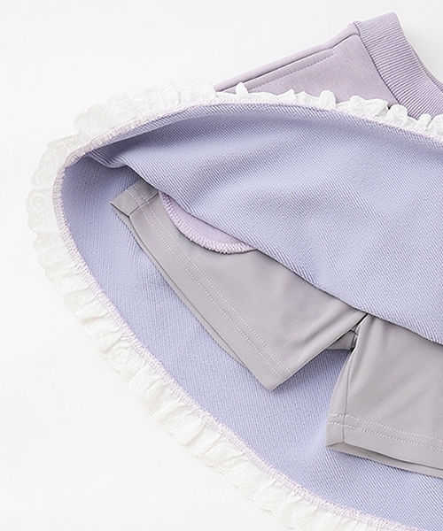 Lycee mine(リセマイン)の「【Lycee mine バレエシリーズ】【セットアップ可】タックプリーツスカート(インパン付き)(スカート・キッズ・クリーム/ベビーピンク/バイオレット/トップグレー/ライトブルー/ブラック/アイボリー・100cm/110cm/130cm/120cm/150cm/140cm)」の15枚目の写真