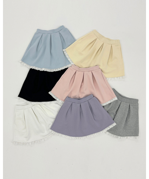 Lycee mine(リセマイン)の「【Lycee mine バレエシリーズ】【セットアップ可】タックプリーツスカート(インパン付き)(スカート・キッズ・クリーム/ベビーピンク/バイオレット/トップグレー/ライトブルー/ブラック/アイボリー・100cm/110cm/130cm/120cm/150cm/140cm)」の17枚目の写真