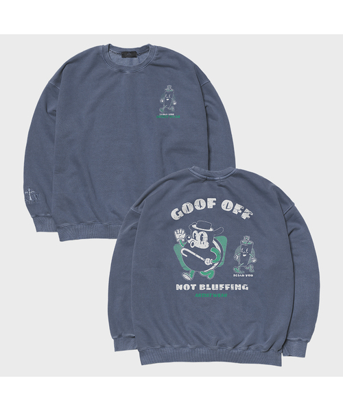 ARTISTWEAR（アーティストウェア）の「[ATW]ヴィンテージスクールピグメントマンツーマン（スウェット・レディース・レッド/ネイビー/ブラック・SMALL/MEDIUM/LARGE/X-LARGE/4XL）」の2枚目の写真