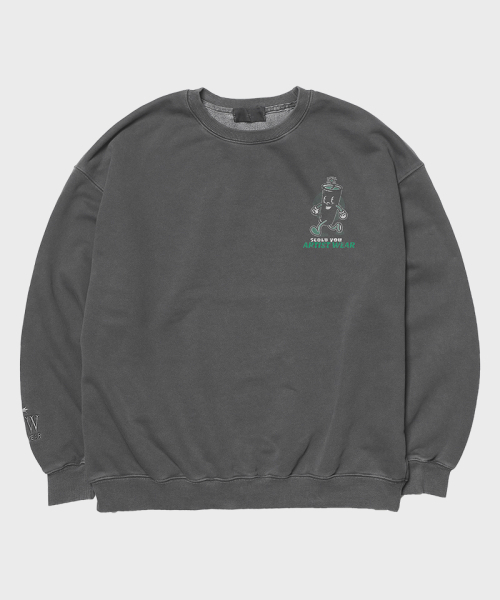 ARTISTWEAR（アーティストウェア）の「[ATW]ヴィンテージスクールピグメントマンツーマン（スウェット・レディース・レッド/ネイビー/ブラック・SMALL/MEDIUM/LARGE/X-LARGE/4XL）」の4枚目の写真