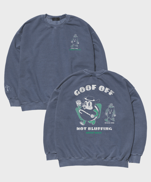 ARTISTWEAR（アーティストウェア）の「[ATW]ヴィンテージスクールピグメントマンツーマン（スウェット・レディース・レッド/ネイビー/ブラック・SMALL/MEDIUM/LARGE/X-LARGE/4XL）」の9枚目の写真