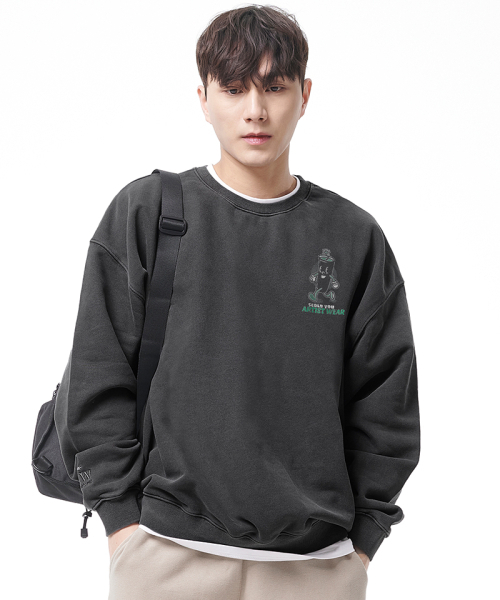 ARTISTWEAR（アーティストウェア）の「[ATW]ヴィンテージスクールピグメントマンツーマン（スウェット・レディース・レッド/ネイビー/ブラック・SMALL/MEDIUM/LARGE/X-LARGE/4XL）」の13枚目の写真
