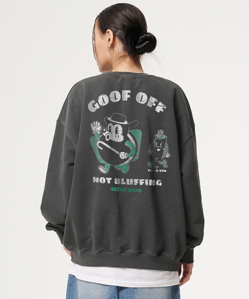 ARTISTWEAR（アーティストウェア）の「[ATW]ヴィンテージスクールピグメントマンツーマン（スウェット・レディース・レッド/ネイビー/ブラック・SMALL/MEDIUM/LARGE/X-LARGE/4XL）」の15枚目の写真
