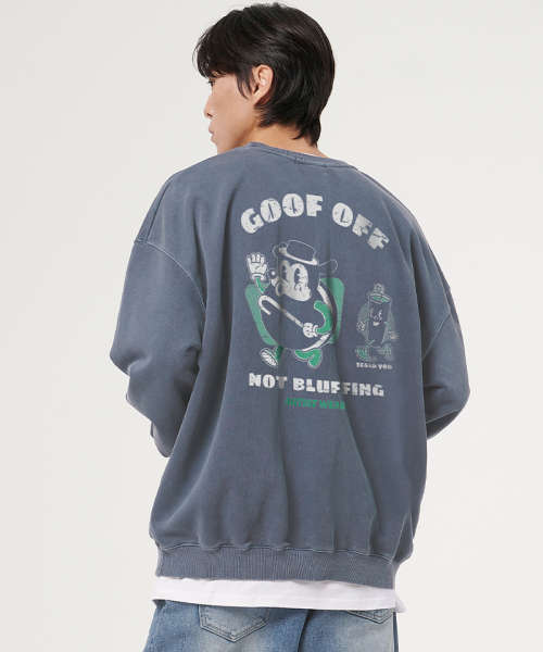 ARTISTWEAR（アーティストウェア）の「[ATW]ヴィンテージスクールピグメントマンツーマン（スウェット・レディース・レッド/ネイビー/ブラック・SMALL/MEDIUM/LARGE/X-LARGE/4XL）」の17枚目の写真