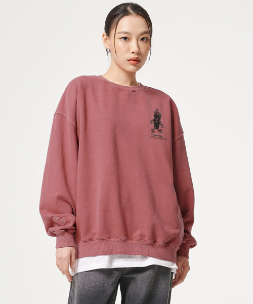 ARTISTWEAR（アーティストウェア）の「[ATW]ヴィンテージスクールピグメントマンツーマン（スウェット・レディース・レッド/ネイビー/ブラック・SMALL/MEDIUM/LARGE/X-LARGE/4XL）」の19枚目の写真