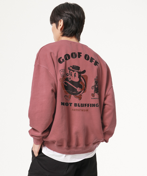 ARTISTWEAR（アーティストウェア）の「[ATW]ヴィンテージスクールピグメントマンツーマン（スウェット・レディース・レッド/ネイビー/ブラック・SMALL/MEDIUM/LARGE/X-LARGE/4XL）」の20枚目の写真