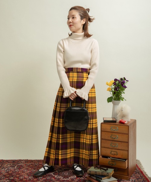 CHILD WOMAN（チャイルドウーマン）の「2/48タータンチェック キルトスカート（スカート・レディース・イエロー・36/38）」の20枚目の写真