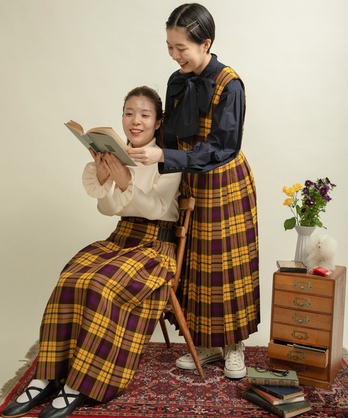 CHILD WOMAN（チャイルドウーマン）の「2/48タータンチェック キルトスカート（スカート・レディース・イエロー・36/38）」の19枚目の写真