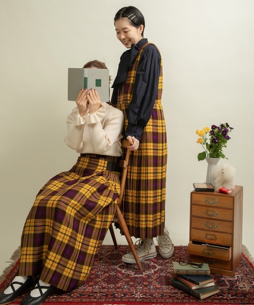 CHILD WOMAN（チャイルドウーマン）の「2/48タータンチェック キルトスカート（スカート・レディース・イエロー・36/38）」の18枚目の写真
