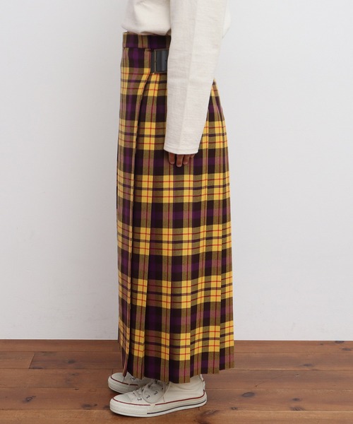 CHILD WOMAN（チャイルドウーマン）の「2/48タータンチェック キルトスカート（スカート・レディース・イエロー・36/38）」の14枚目の写真