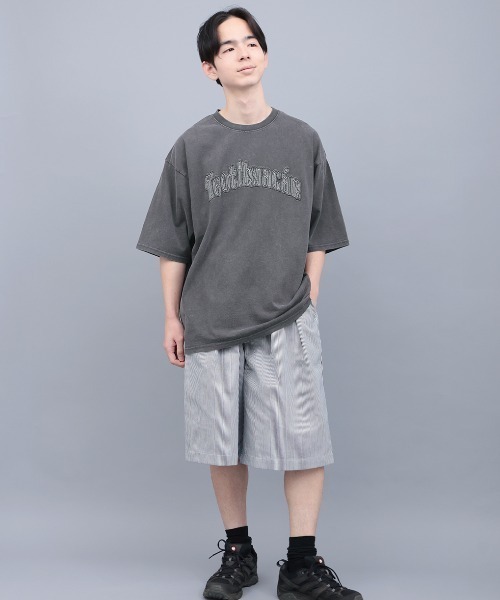 チチカカ（チチカカ）の「ロゴパッチスノーウォッシュビッグTシャツ（Tシャツ/カットソー・メンズ・チャコールグレー/ブラック・FREE）」の6枚目の写真