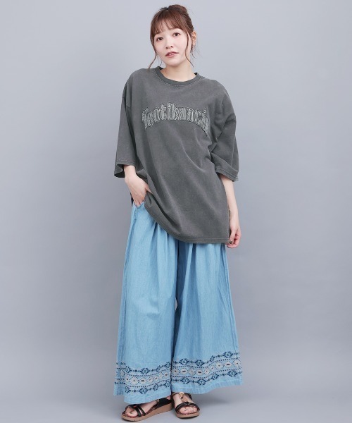 チチカカ（チチカカ）の「ロゴパッチスノーウォッシュビッグTシャツ（Tシャツ/カットソー・メンズ・チャコールグレー/ブラック・FREE）」の8枚目の写真