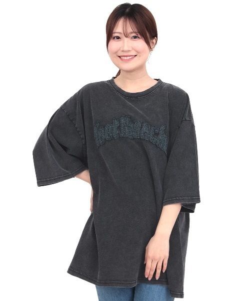 チチカカ（チチカカ）の「ロゴパッチスノーウォッシュビッグTシャツ（Tシャツ/カットソー・メンズ・チャコールグレー/ブラック・FREE）」の9枚目の写真