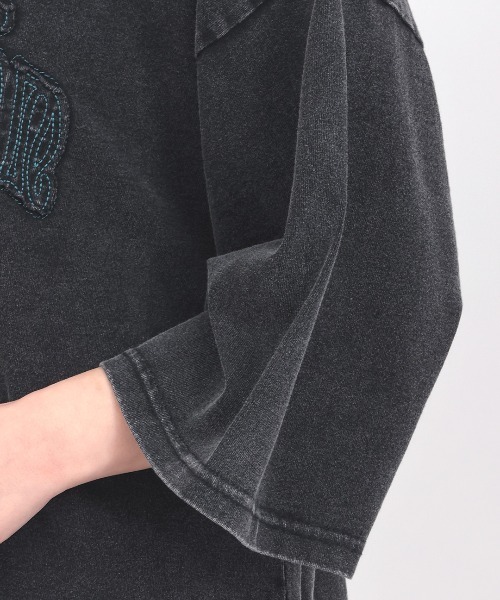 チチカカ（チチカカ）の「ロゴパッチスノーウォッシュビッグTシャツ（Tシャツ/カットソー・メンズ・チャコールグレー/ブラック・FREE）」の14枚目の写真