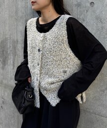 CIAOPANIC TYPY | 銀ボタンツイードニットベスト(ベスト)