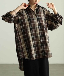 Sawa a la mode（サワアラモード）の「チェック柄シャツチュニック（シャツ/ブラウス）」