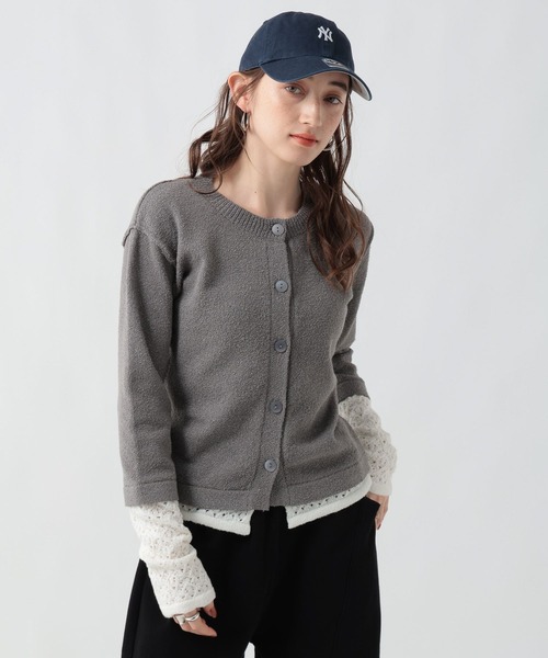 GEORGE'S（ジョージズ）の「スカシアミレイヤードカーティガン（カーディガン/ボレロ・レディース・ブルー/グレー/ブラウン・FREE）」の11枚目の写真