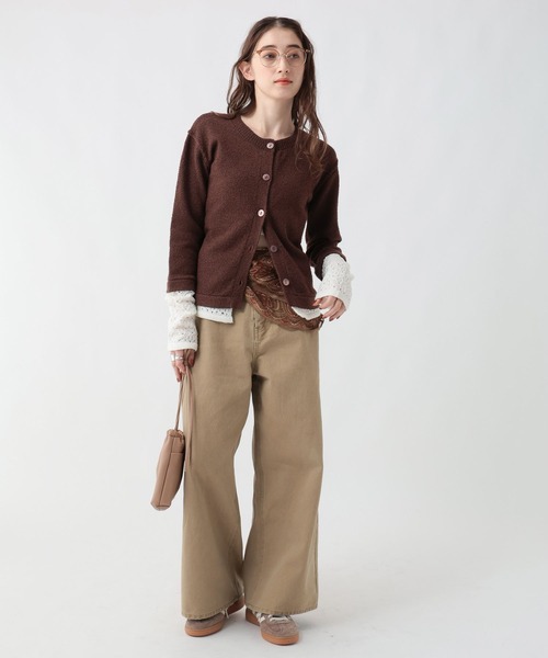 GEORGE'S（ジョージズ）の「スカシアミレイヤードカーティガン（カーディガン/ボレロ・レディース・ブルー/グレー/ブラウン・FREE）」の14枚目の写真