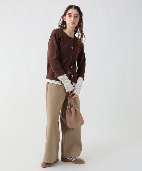 GEORGE'S（ジョージズ）の「スカシアミレイヤードカーティガン（カーディガン/ボレロ・レディース・ブルー/グレー/ブラウン・FREE）」の16枚目の写真