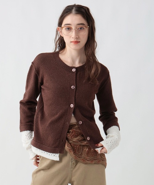 GEORGE'S（ジョージズ）の「スカシアミレイヤードカーティガン（カーディガン/ボレロ・レディース・ブルー/グレー/ブラウン・FREE）」の18枚目の写真