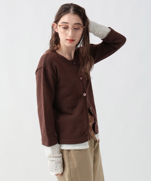 GEORGE'S（ジョージズ）の「スカシアミレイヤードカーティガン（カーディガン/ボレロ・レディース・ブルー/グレー/ブラウン・FREE）」の20枚目の写真