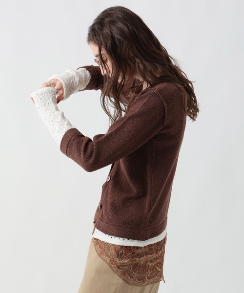 GEORGE'S（ジョージズ）の「スカシアミレイヤードカーティガン（カーディガン/ボレロ・レディース・ブルー/グレー/ブラウン・FREE）」の22枚目の写真