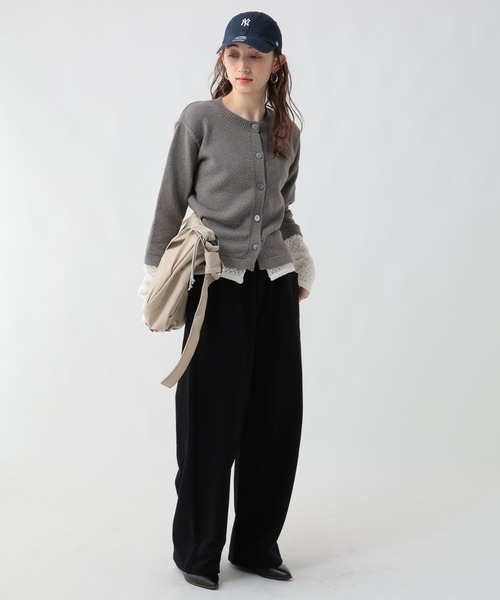 GEORGE'S（ジョージズ）の「スカシアミレイヤードカーティガン（カーディガン/ボレロ・レディース・ブルー/グレー/ブラウン・FREE）」の5枚目の写真