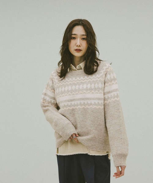 GLOBAL WORK（グローバルワーク）の「GOODデニムカラーシャツ/624975（シャツ/ブラウス・レディース・ピンク/ラベンダー/ベージュ・MEDIUM/LARGE）」の6枚目の写真