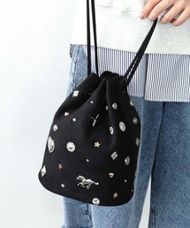 Three Four Time（スリーフォータイム）の「スエードスタッズドロストＢＡＧ（ハンドバッグ）」