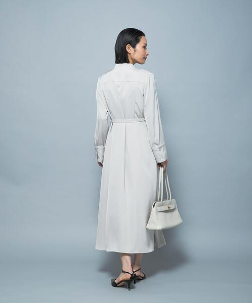 URBAN RESEARCH ROSSO WOMEN（アーバンリサーチ　ロッソ）の「ベルト付カシュクールサテンワンピース（ワンピース・レディース・グレー系その他/ネイビー・FREE）」の11枚目の写真