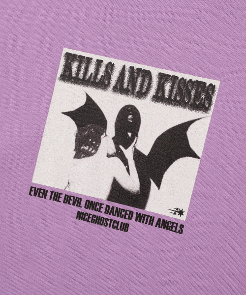 NICE GHOST CLUB（ナイスゴーストクラブ）の「KILLS AND KISSES HOODIE_PINK(NG2ESUM415A)（パーカー・レディース・ピンク・S/M/L）」の5枚目の写真