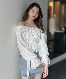 one way | フリルオフショルブラウス(シャツ/ブラウス)