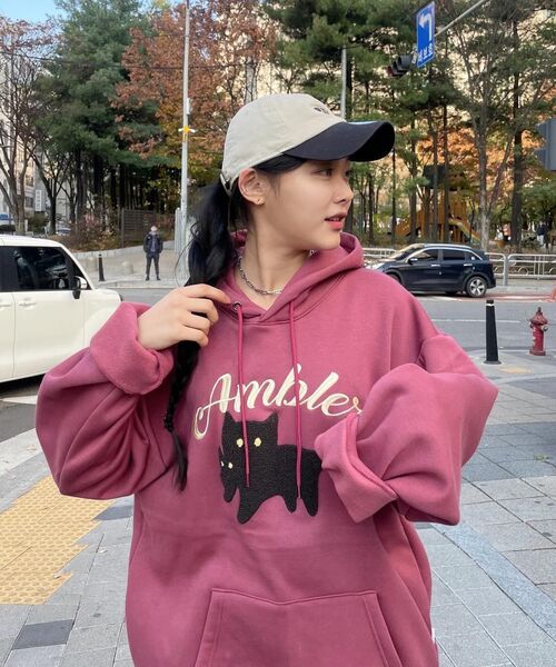 ambler(エムブラー)の「ブラックキャット 男女共用 フードパーカー AHP1114 (ブラック)(パーカー・レディース・その他・S/M/L)」の5枚目の写真