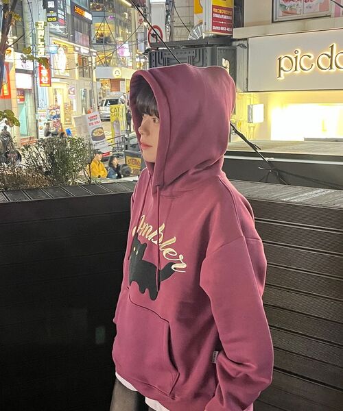 ambler(エムブラー)の「ブラックキャット 男女共用 フードパーカー AHP1114 (ブラック)(パーカー・レディース・その他・S/M/L)」の8枚目の写真