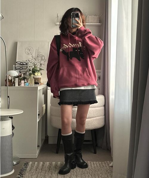 ambler(エムブラー)の「ブラックキャット 男女共用 フードパーカー AHP1114 (ブラック)(パーカー・レディース・その他・S/M/L)」の12枚目の写真