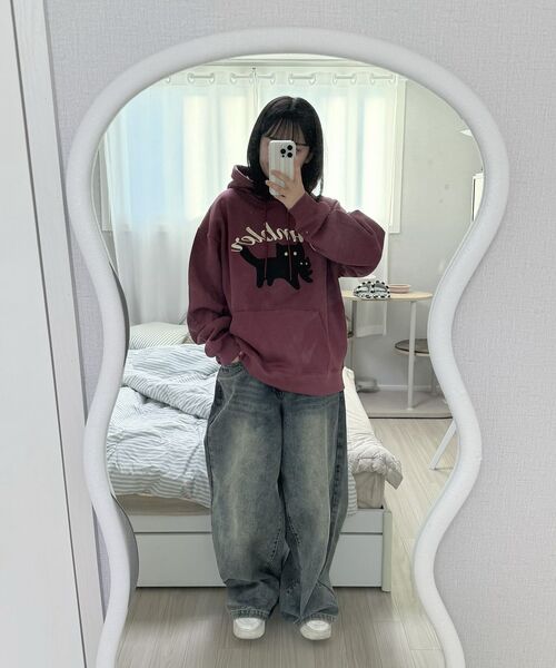 ambler(エムブラー)の「ブラックキャット 男女共用 フードパーカー AHP1114 (ブラック)(パーカー・レディース・その他・S/M/L)」の14枚目の写真