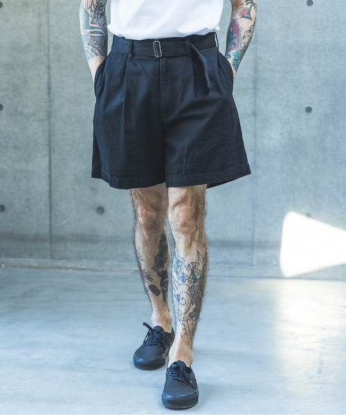 MR.OLIVE（ミスターオリーブ）の「RINSE WASH 8oz DENIM / BELTED SHORTS /M261132（デニムパンツ・メンズ・ナチュラル/ブラック/インディゴブルー・MEDIUM/LARGE）」の7枚目の写真