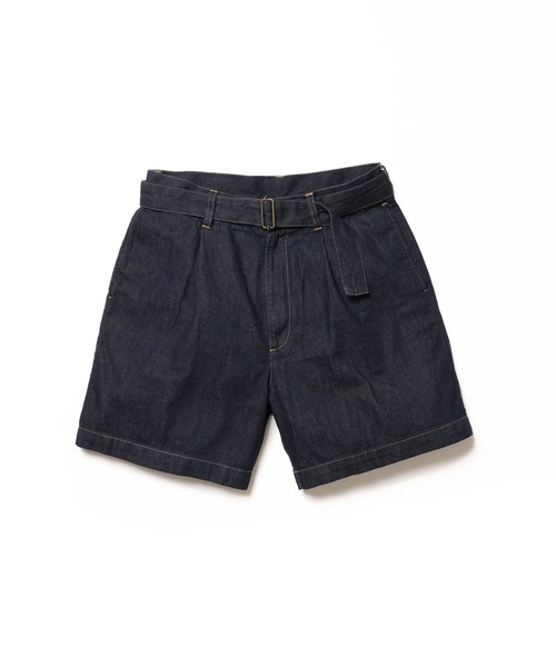 MR.OLIVE（ミスターオリーブ）の「RINSE WASH 8oz DENIM / BELTED SHORTS /M261132（デニムパンツ・メンズ・ナチュラル/ブラック/インディゴブルー・MEDIUM/LARGE）」の8枚目の写真