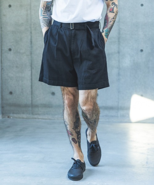 MR.OLIVE（ミスターオリーブ）の「RINSE WASH 8oz DENIM / BELTED SHORTS /M261132（デニムパンツ・メンズ・ナチュラル/ブラック/インディゴブルー・MEDIUM/LARGE）」の16枚目の写真