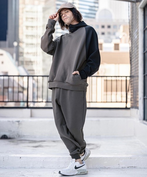 CAMBIO(カンビオ)の「mpa4038-Cardboard Knit One Arm Pull Parka パーカー(S63726cmb)(パーカー・メンズ・ブラック/グレー/グレイッシュベージュ/チャコール・S/M/L)」の7枚目の写真