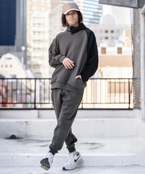 CAMBIO(カンビオ)の「mpa4038-Cardboard Knit One Arm Pull Parka パーカー(S63726cmb)(パーカー・メンズ・ブラック/グレー/グレイッシュベージュ/チャコール・S/M/L)」の8枚目の写真